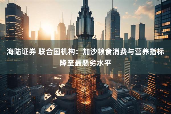 海陆证券 联合国机构：加沙粮食消费与营养指标降至最恶劣水平